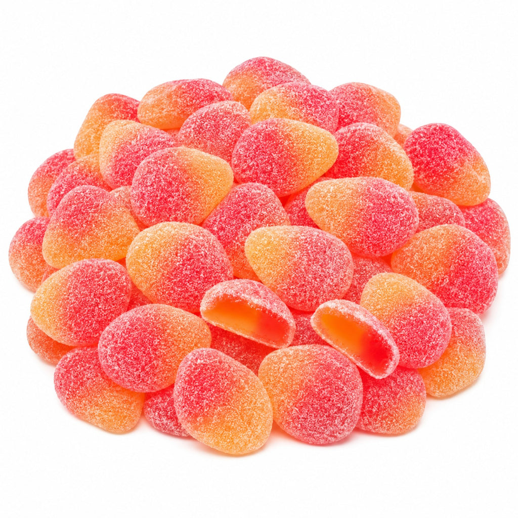 Haribo Gummy Peaches Watermelon Wedges Sweet Candy, Bag of Gummies | Bulk Candy