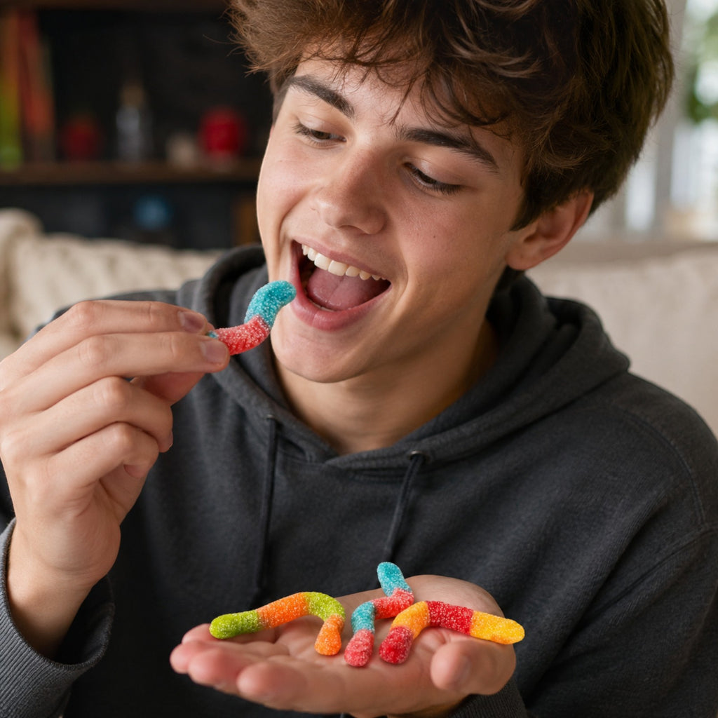Gummy Worms Candy | Sweet, Sour or Chili Gummy Worms (Your Selection)