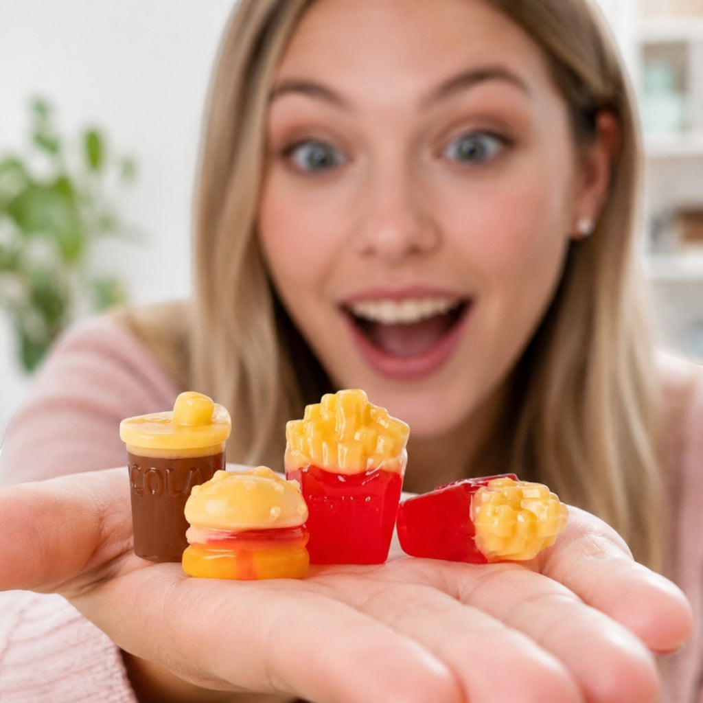Build Your Own Crazy Forms Gummy Mix Sweet Candy ( NOT SOUR) Cupcakes, Dinosaurs, Brains, Eggs, Gators, Ice Cream (Your Selection )