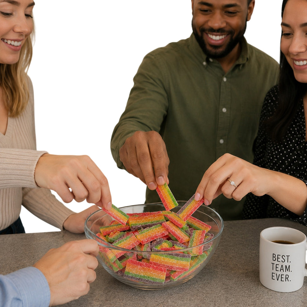 Rainbow Belt Bites Sour Gummy Candy | Bulk Candy
