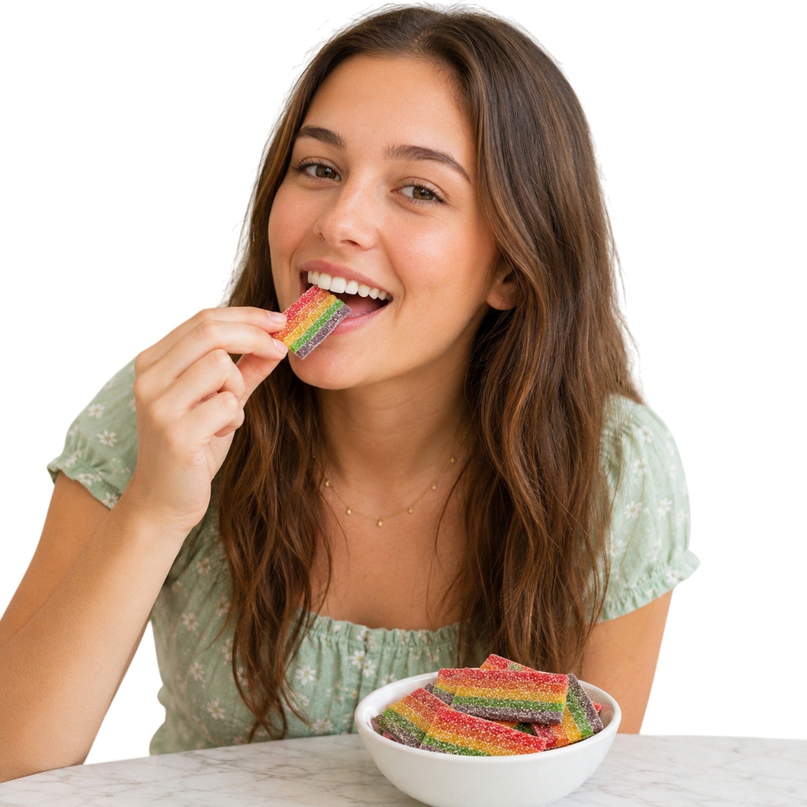 Rainbow Belt Bites Sour Gummy Candy | Bulk Candy