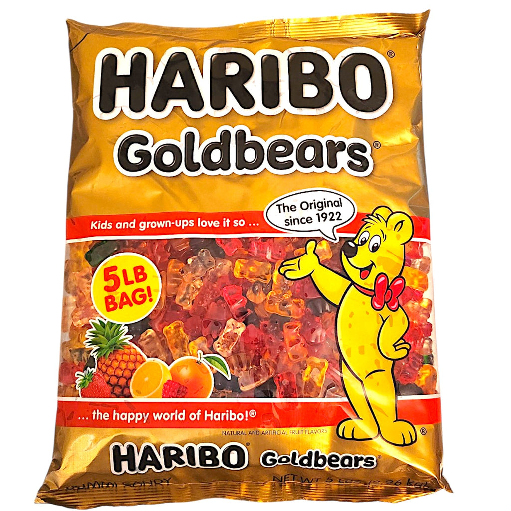 Haribo Giant Bag of Goldbears 5 LB | Large Gummy Bear Candy Bag