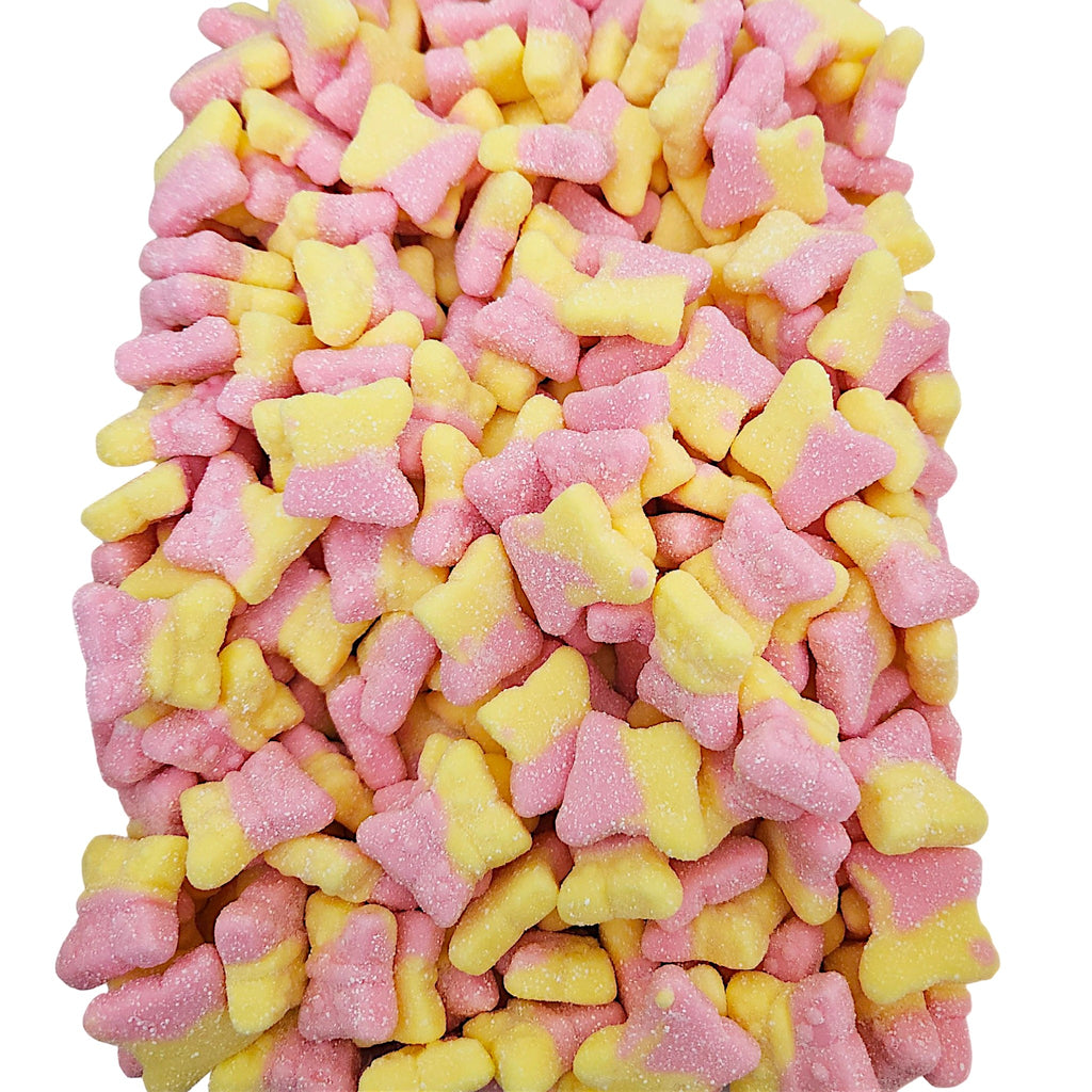 Swedish Style Gummy Candy | Sour Lemon Strawberry Butterflies, Bag of Gummies | Bulk Candy