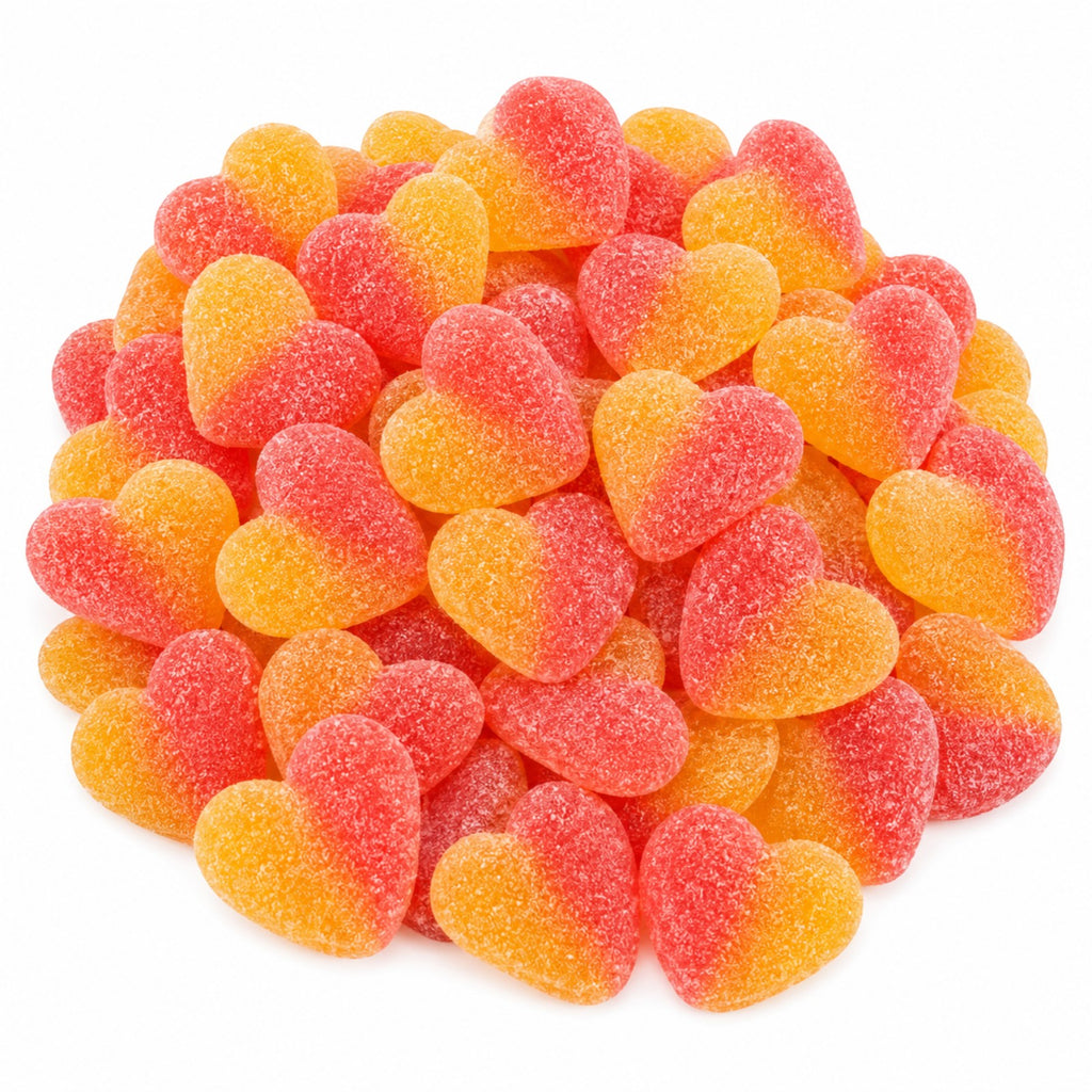 Peachy Hearts Sour Gummy Candy | Bag of Gummies | Bulk Candy