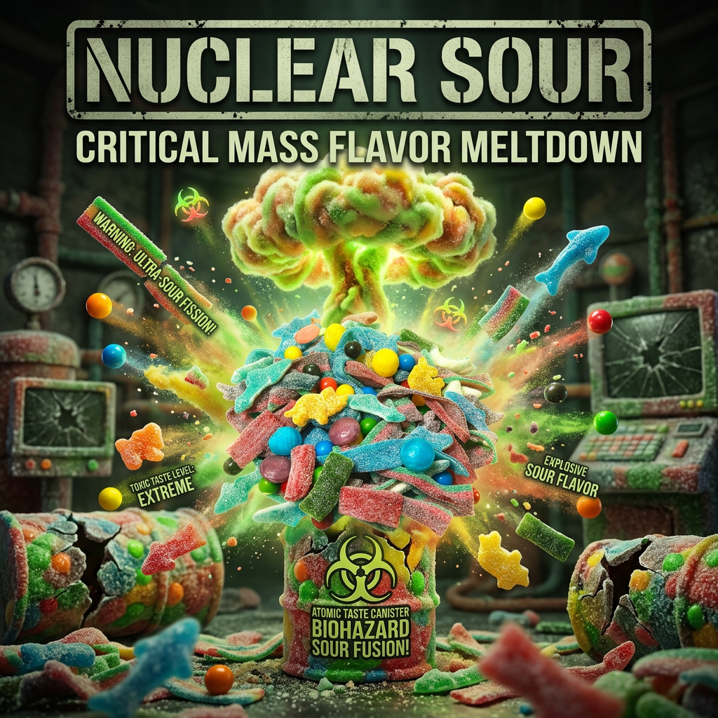 Nuclear Sour Candy Mix 1 Pound | 6 Different Extreme Sour Candy Mix, Bulk Candy