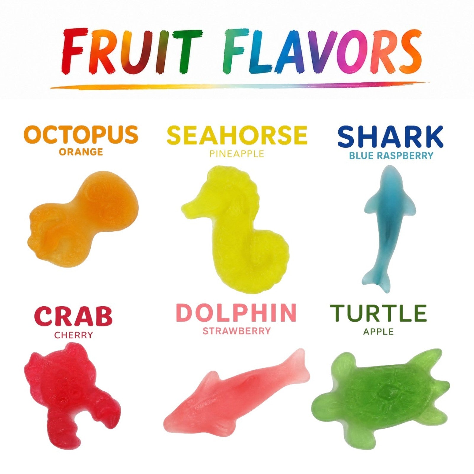 Ocean Creatures Gummy Candy, Bag of Gummies | Bulk Candy