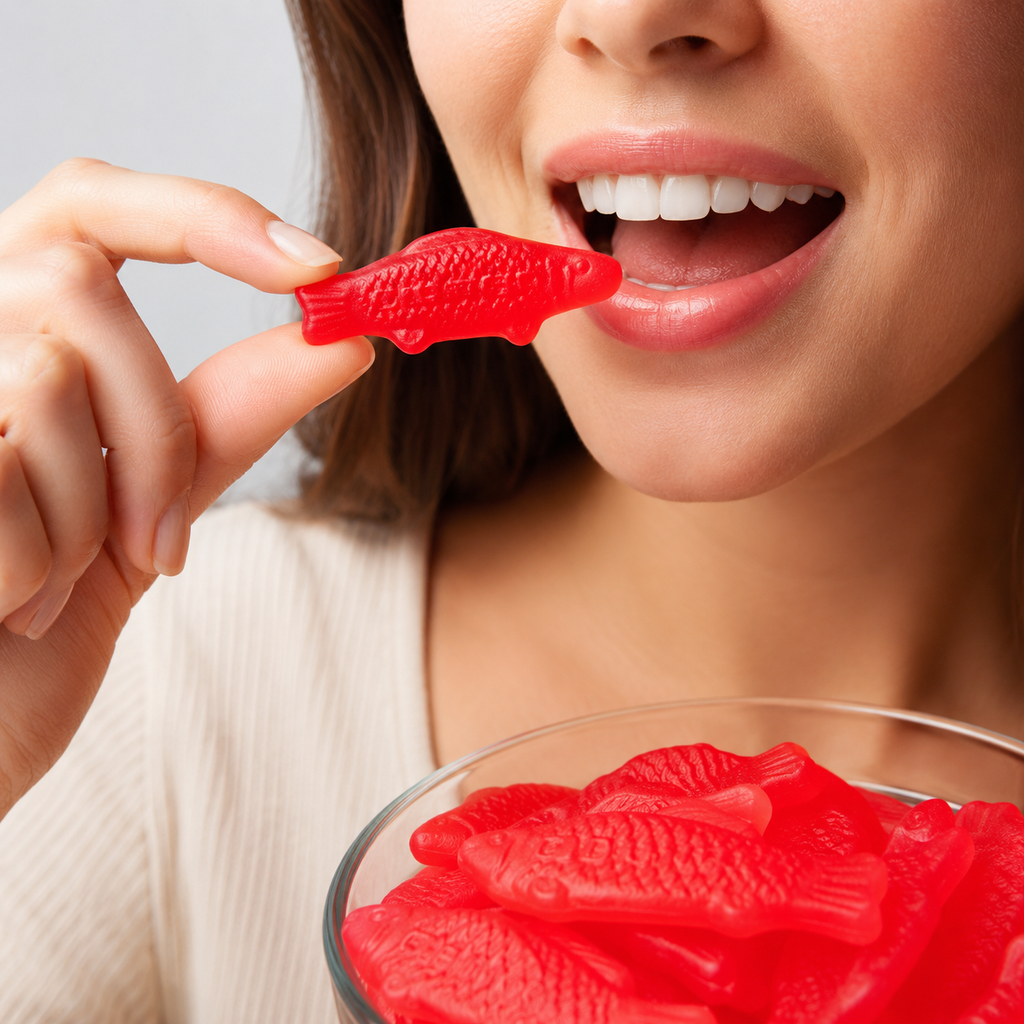 Red Fish Semi-Soft Gummy Candy  | Swedish Style Bag of Gummies | Bulk Candy