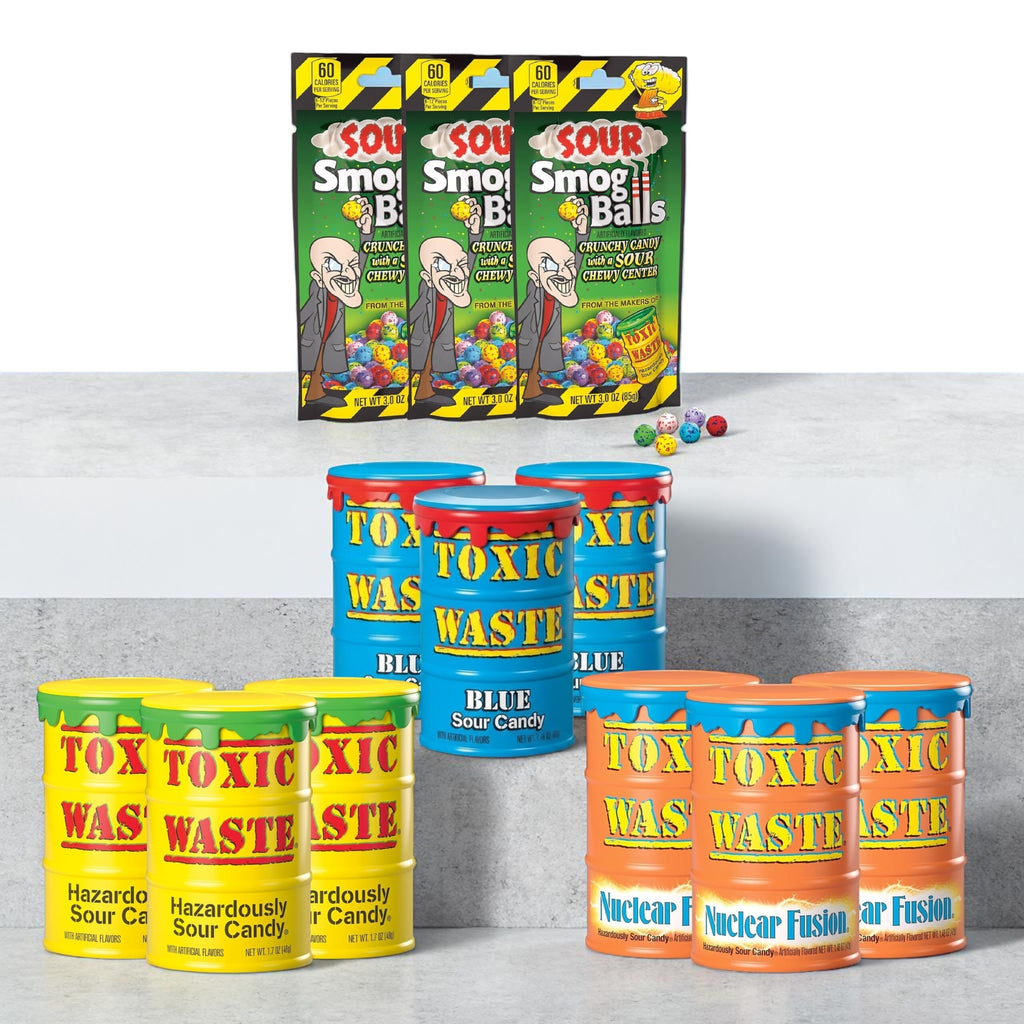 Toxic Waste Candy | Sour Drums, Nuclear Fusion or Smog Balls Candy (Your Selection)