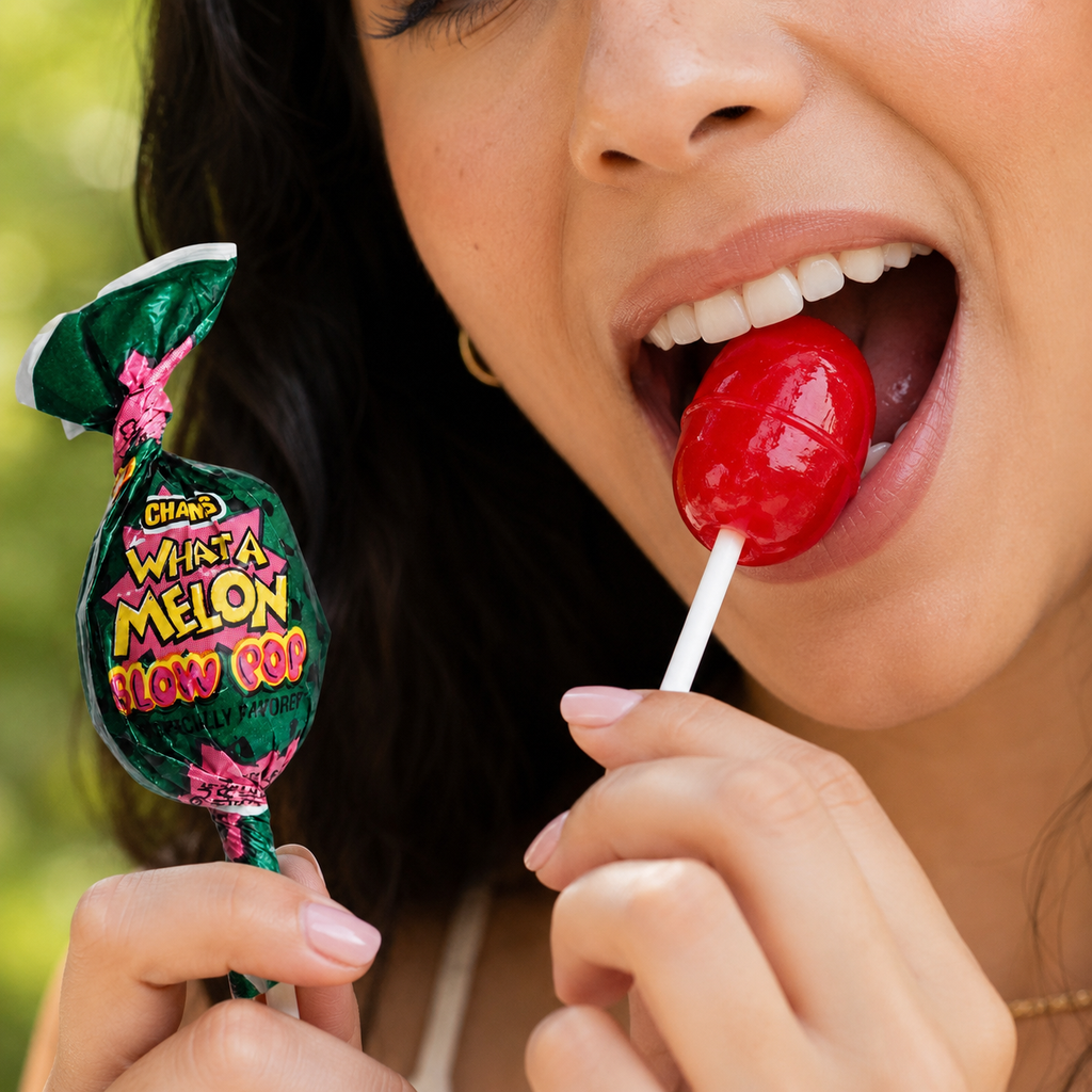 Blow Pops Candy | Assorted & What A Melon Lollipops with Chewing Gum (Your Selection)